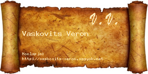 Vaskovits Veron névjegykártya